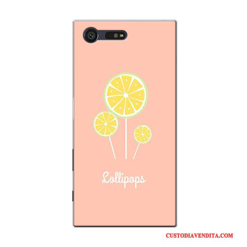 Custodia Sony Xperia X Compact Silicone Rosa Piccola, Cover Sony Xperia X Compact Frutta Tutto Incluso