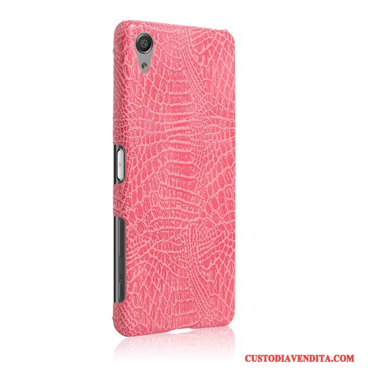 Custodia Sony Xperia X Performance Vintage Blu Modello Coccodrillo, Cover Sony Xperia X Performance Protezione Pertelefono