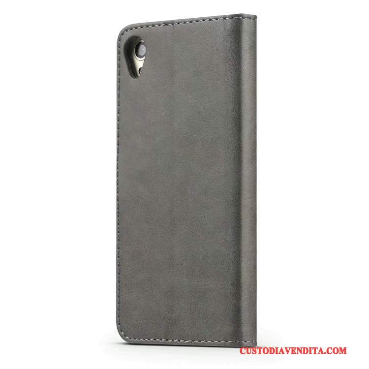 Custodia Sony Xperia X Portafoglio Morbido Carta, Cover Sony Xperia X Pelle Giallo Tutto Incluso