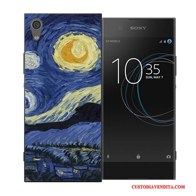 Custodia Sony Xperia Xa1 Cartone Animato Blu Difficile, Cover Sony Xperia Xa1 Protezione Tendenzatelefono