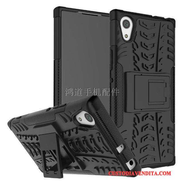 Custodia Sony Xperia Xa1 Creativo Supporto Verde, Cover Sony Xperia Xa1 Protezione Tutto Incluso Tre Difese