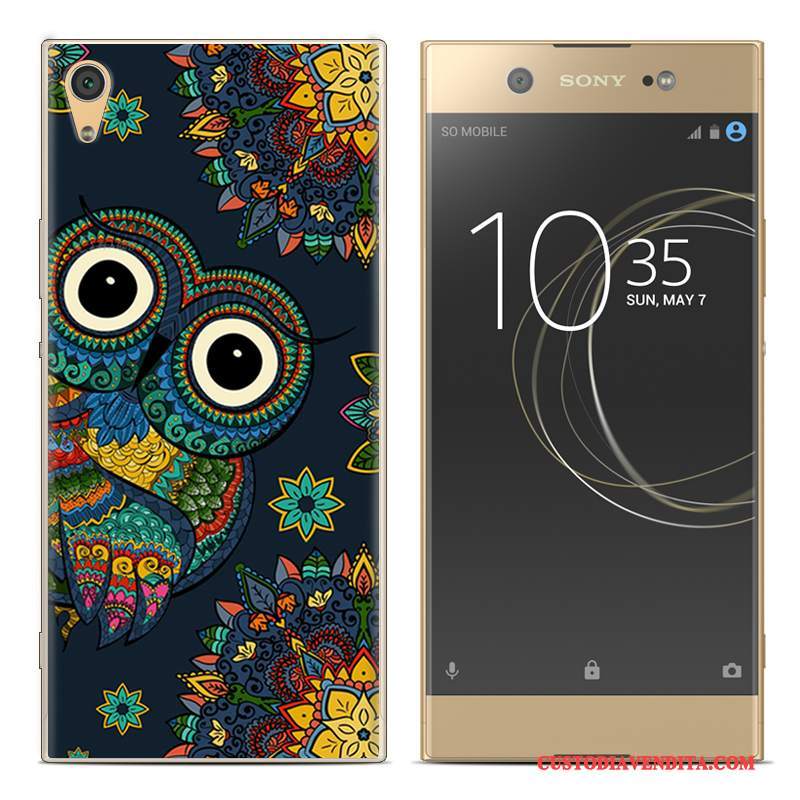 Custodia Sony Xperia Xa1 Plus Colore Morbido Rosso, Cover Sony Xperia Xa1 Plus Creativo Telefono