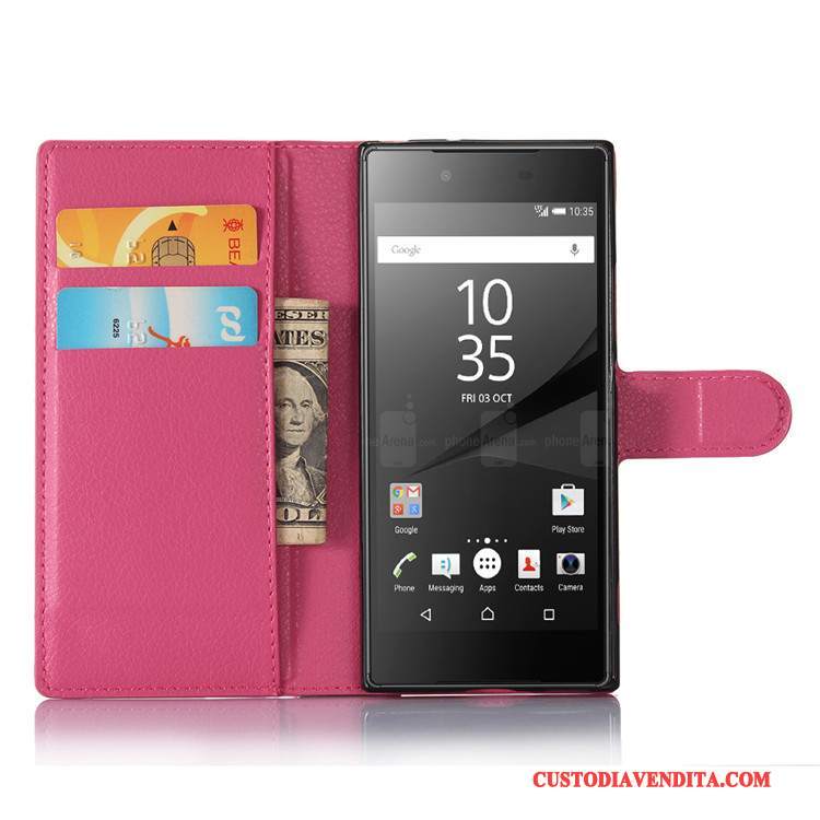 Custodia Sony Xperia Xa1 Portafoglio Rosatelefono, Cover Sony Xperia Xa1 Protezione