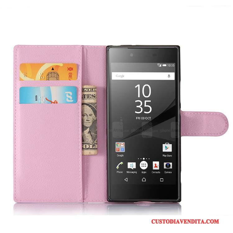 Custodia Sony Xperia Xa1 Portafoglio Rosatelefono, Cover Sony Xperia Xa1 Protezione