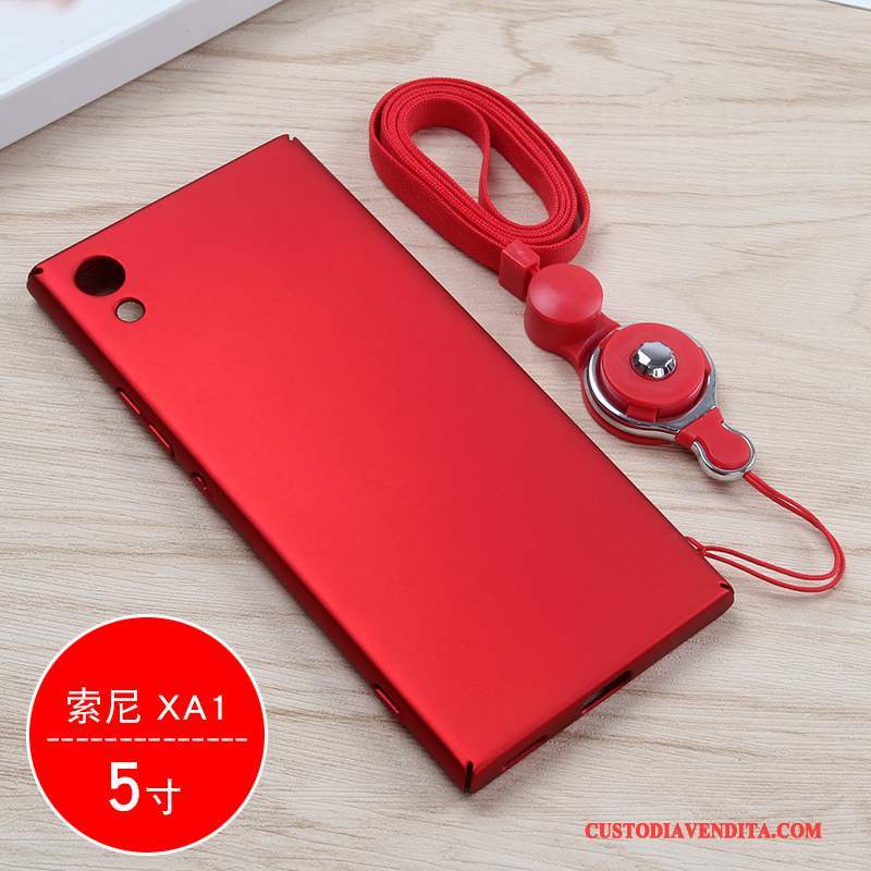 Custodia Sony Xperia Xa1 Protezione Ornamenti Appesi Rosso, Cover Sony Xperia Xa1 Telefono