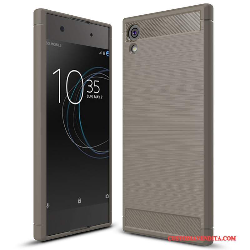 Custodia Sony Xperia Xa1 Silicone Morbidotelefono, Cover Sony Xperia Xa1 Protezione Fibra Tutto Incluso