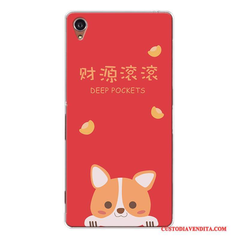 Custodia Sony Xperia Xa1 Silicone Rosso Ricchezza, Cover Sony Xperia Xa1 Telefono Tutto Incluso