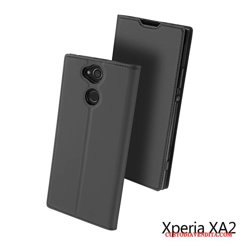 Custodia Sony Xperia Xa2 Pelle Anti-caduta Carta, Cover Sony Xperia Xa2 Protezione Telefono Tendenza