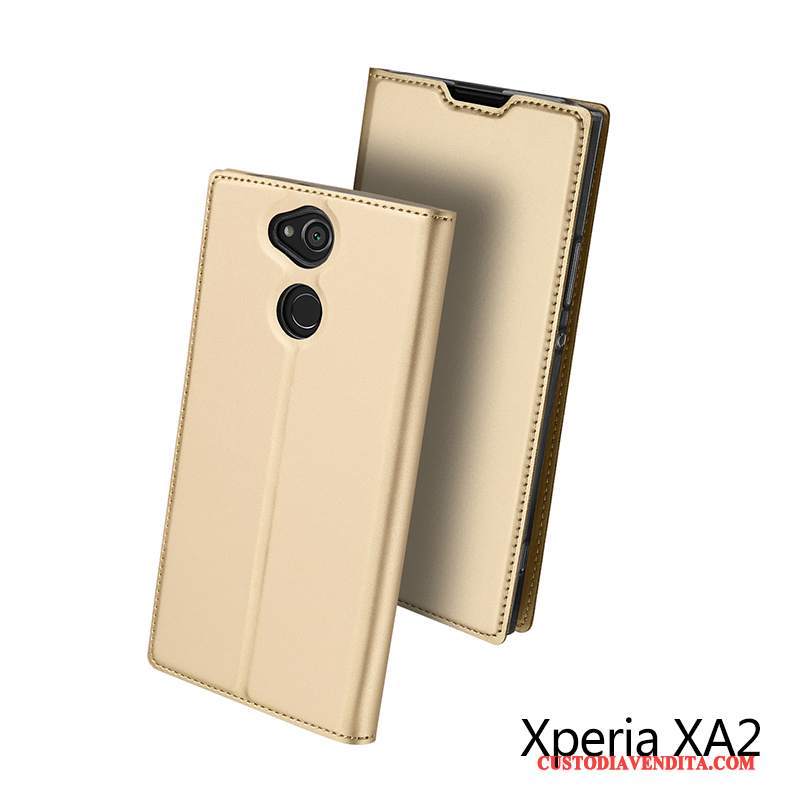 Custodia Sony Xperia Xa2 Pelle Anti-caduta Carta, Cover Sony Xperia Xa2 Protezione Telefono Tendenza