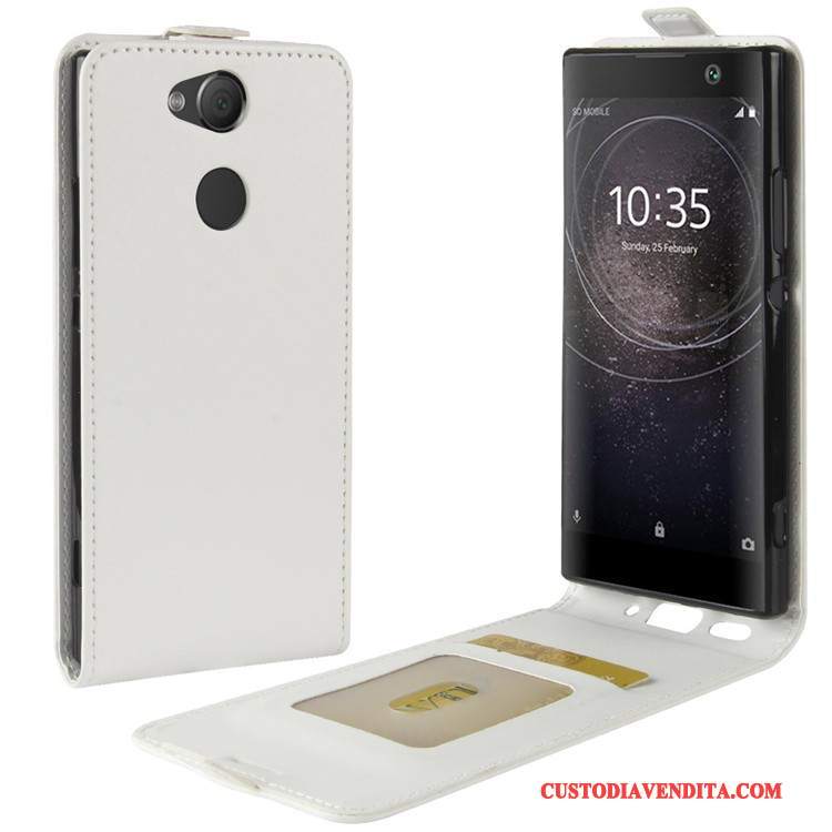 Custodia Sony Xperia Xa2 Pelle Biancotelefono, Cover Sony Xperia Xa2 Protezione