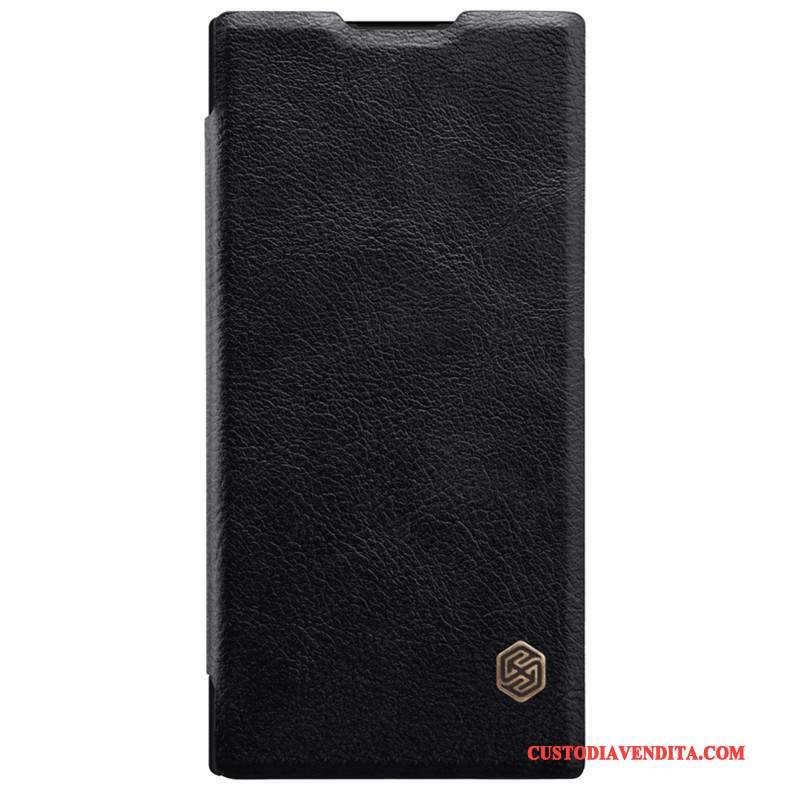 Custodia Sony Xperia Xa2 Ultra Protezione Oro Anti-caduta, Cover Sony Xperia Xa2 Ultra Folio Telefono Nero