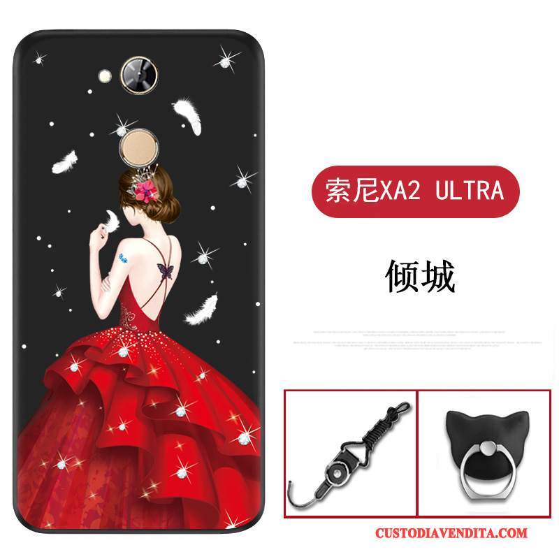 Custodia Sony Xperia Xa2 Ultra Silicone Telefono Morbido, Cover Sony Xperia Xa2 Ultra Protezione Rosso