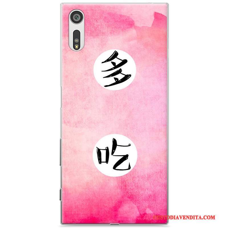 Custodia Sony Xperia Xz Cartone Animato Difficiletelefono, Cover Sony Xperia Xz Protezione Rosa Amanti