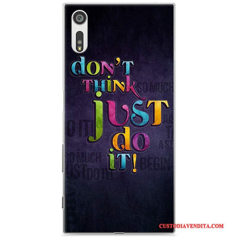 Custodia Sony Xperia Xz Colore Telefono Difficile, Cover Sony Xperia Xz Cartone Animato Porpora