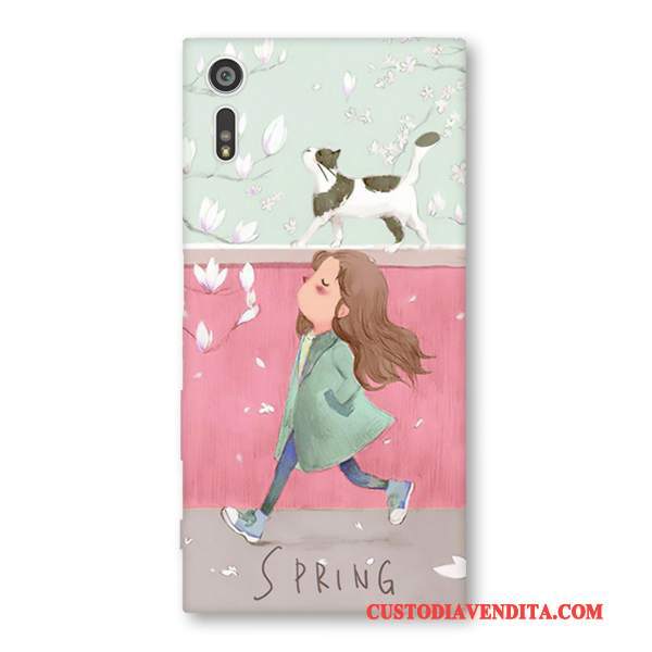 Custodia Sony Xperia Xz Goffratura Modello Difficile, Cover Sony Xperia Xz Telefono Blu