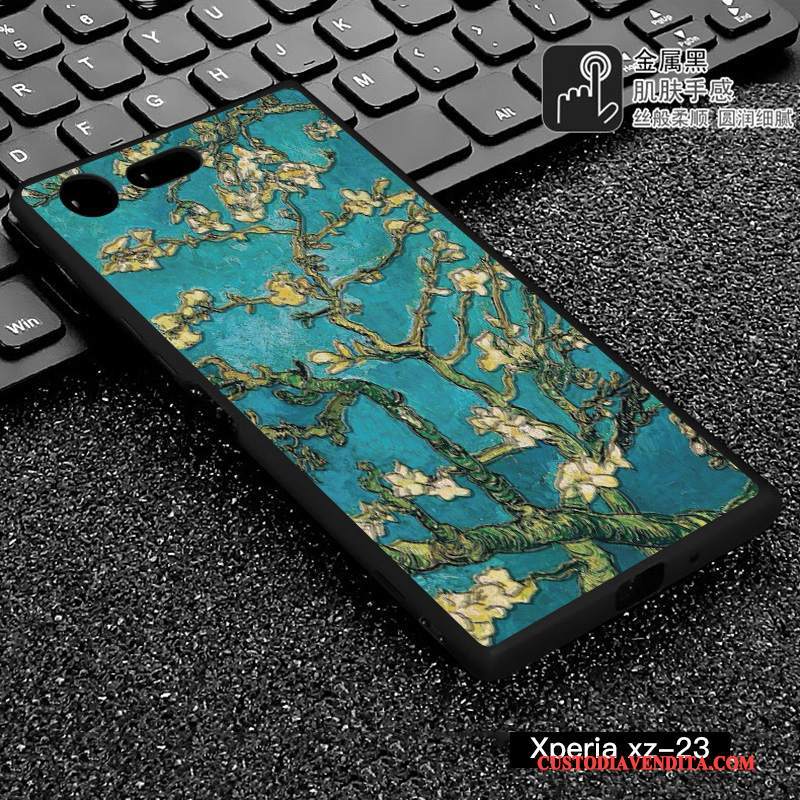 Custodia Sony Xperia Xz Premium Creativo Telefono Anti-caduta, Cover Sony Xperia Xz Premium Goffratura Tutto Incluso Giallo