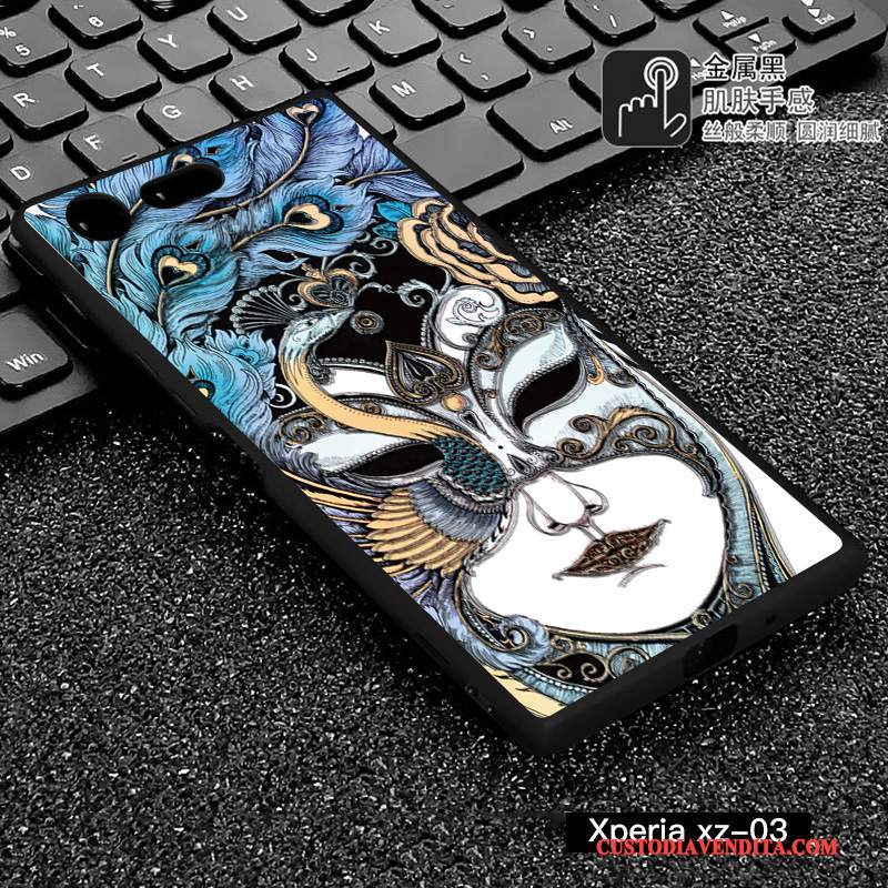 Custodia Sony Xperia Xz Premium Creativo Telefono Anti-caduta, Cover Sony Xperia Xz Premium Goffratura Tutto Incluso Giallo