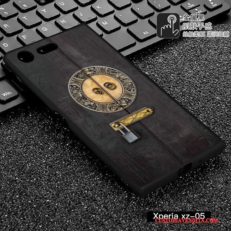 Custodia Sony Xperia Xz Premium Creativo Telefono Anti-caduta, Cover Sony Xperia Xz Premium Goffratura Tutto Incluso Giallo