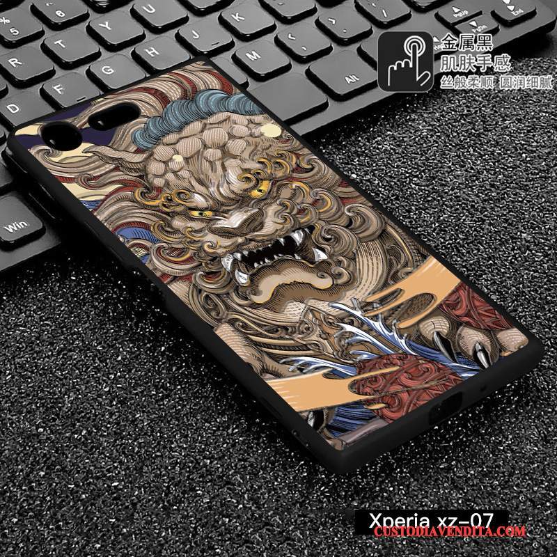 Custodia Sony Xperia Xz Premium Creativo Telefono Anti-caduta, Cover Sony Xperia Xz Premium Goffratura Tutto Incluso Giallo