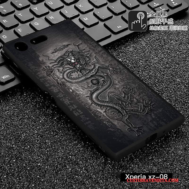 Custodia Sony Xperia Xz Premium Creativo Telefono Anti-caduta, Cover Sony Xperia Xz Premium Goffratura Tutto Incluso Giallo