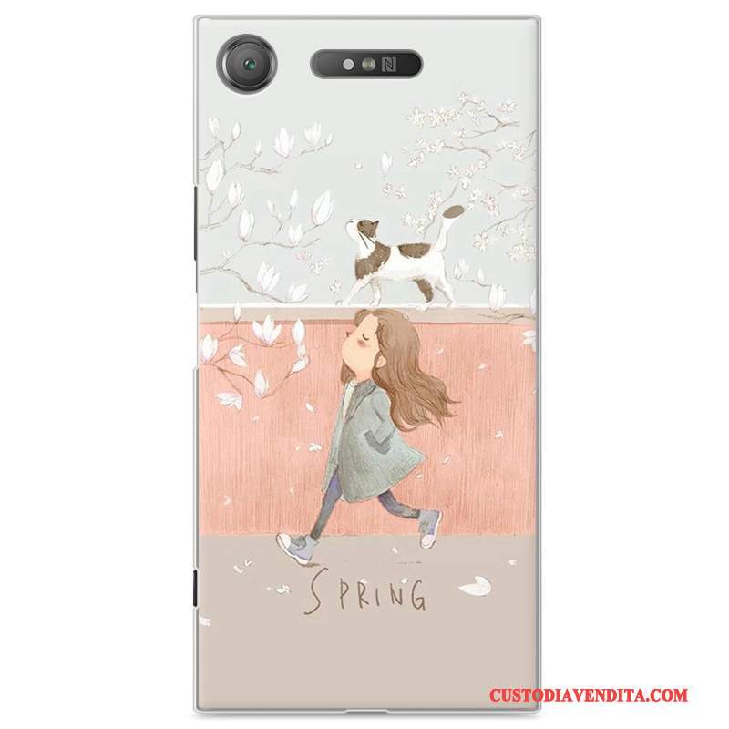 Custodia Sony Xperia Xz1 Cartone Animato Difficiletelefono, Cover Sony Xperia Xz1 Protezione Blu