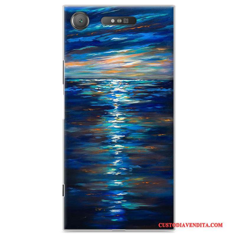 Custodia Sony Xperia Xz1 Cartone Animato Difficiletelefono, Cover Sony Xperia Xz1 Protezione Blu