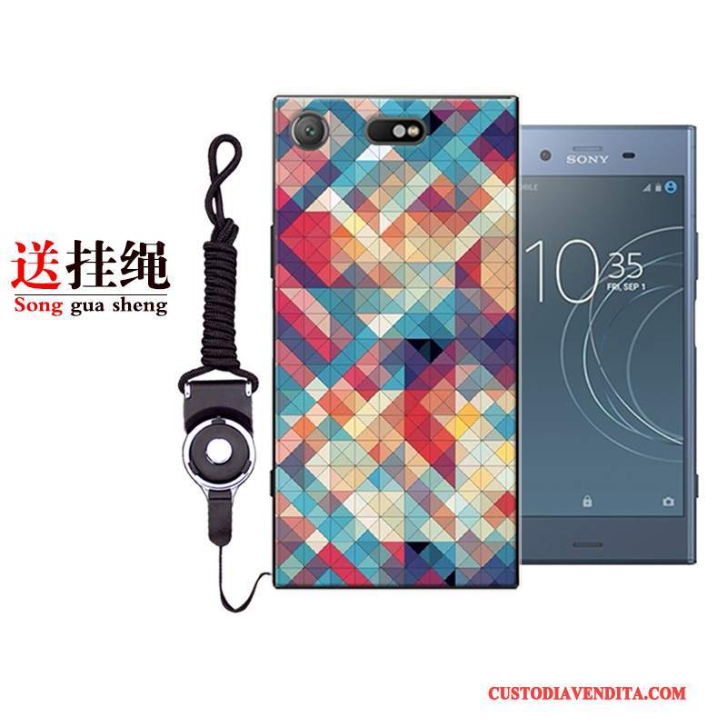 Custodia Sony Xperia Xz1 Compact Cartone Animato Chiaro Anti-caduta, Cover Sony Xperia Xz1 Compact Silicone Rosso Grigio