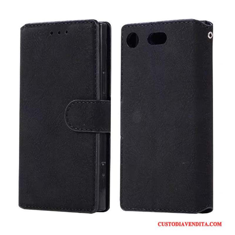 Custodia Sony Xperia Xz1 Compact Pelle Carta Morbido, Cover Sony Xperia Xz1 Compact Protezione Telefono