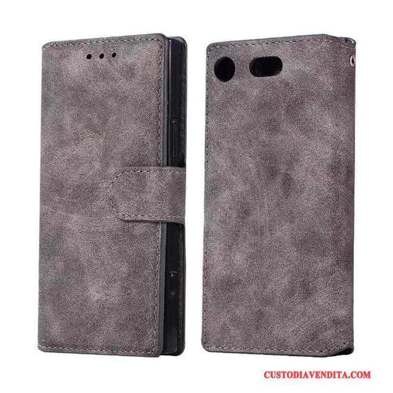 Custodia Sony Xperia Xz1 Compact Pelle Carta Morbido, Cover Sony Xperia Xz1 Compact Protezione Telefono