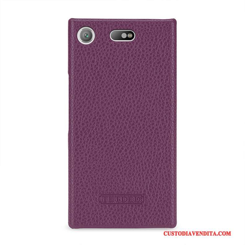 Custodia Sony Xperia Xz1 Compact Pelle Verdetelefono, Cover Sony Xperia Xz1 Compact Protezione Colore Profondo Anti-caduta