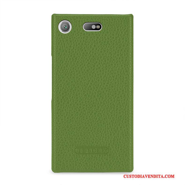 Custodia Sony Xperia Xz1 Compact Pelle Verdetelefono, Cover Sony Xperia Xz1 Compact Protezione Colore Profondo Anti-caduta