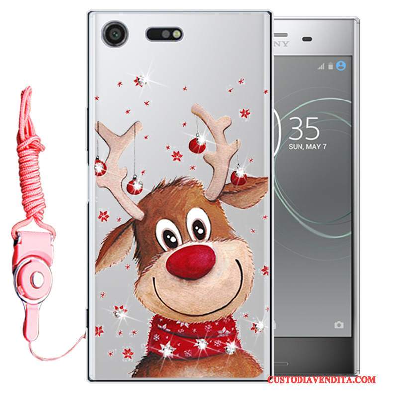 Custodia Sony Xperia Xz1 Strass Anti-caduta Morbido, Cover Sony Xperia Xz1 Protezione Telefono Oro