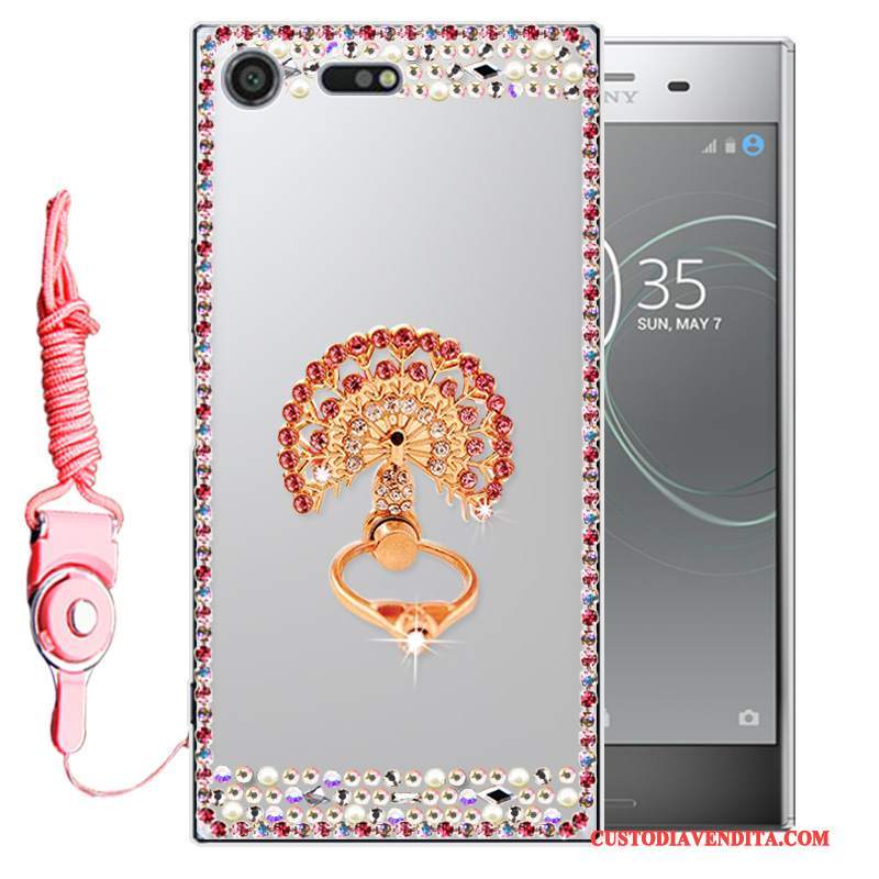 Custodia Sony Xperia Xz1 Strass Anti-caduta Morbido, Cover Sony Xperia Xz1 Protezione Telefono Oro