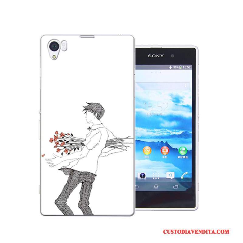 Custodia Sony Xperia Z1 Colore Anti-caduta Difficile, Cover Sony Xperia Z1 Protezione Rosatelefono