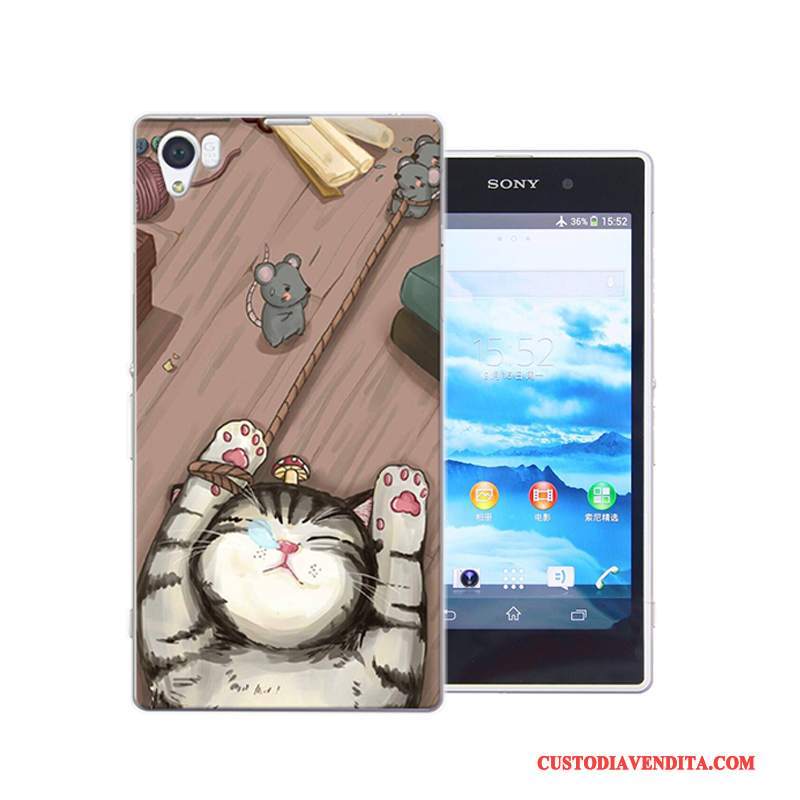 Custodia Sony Xperia Z1 Colore Difficile Anti-caduta, Cover Sony Xperia Z1 Cartone Animato Telefono