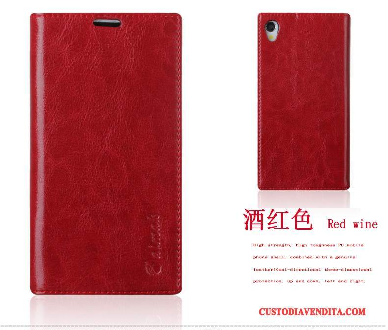 Custodia Sony Xperia Z1 Pelle Cachitelefono, Cover Sony Xperia Z1 Protezione