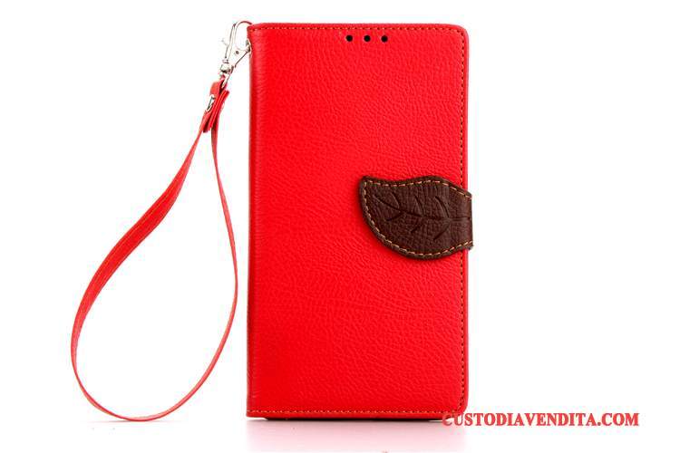 Custodia Sony Xperia Z1 Protezione Anti-caduta Foglia, Cover Sony Xperia Z1 Silicone Morbido Rosso