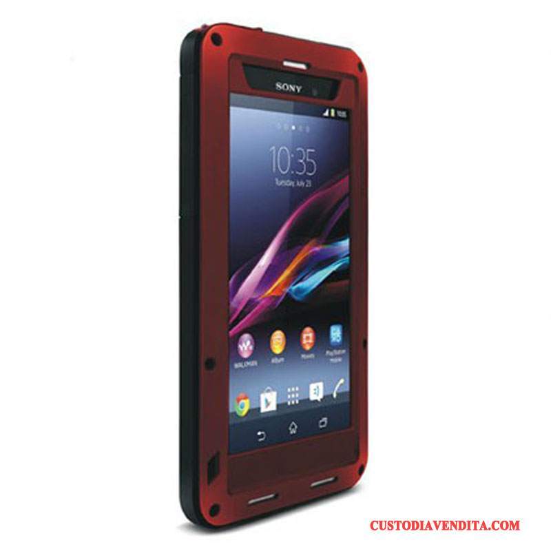 Custodia Sony Xperia Z1 Protezione Argento Tutto Incluso, Cover Sony Xperia Z1 Morbido Anti-caduta