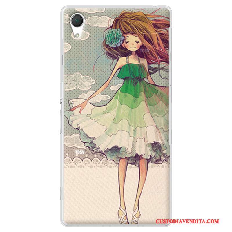 Custodia Sony Xperia Z2 Cartone Animato Verde Sottili, Cover Sony Xperia Z2 Protezione Difficiletelefono