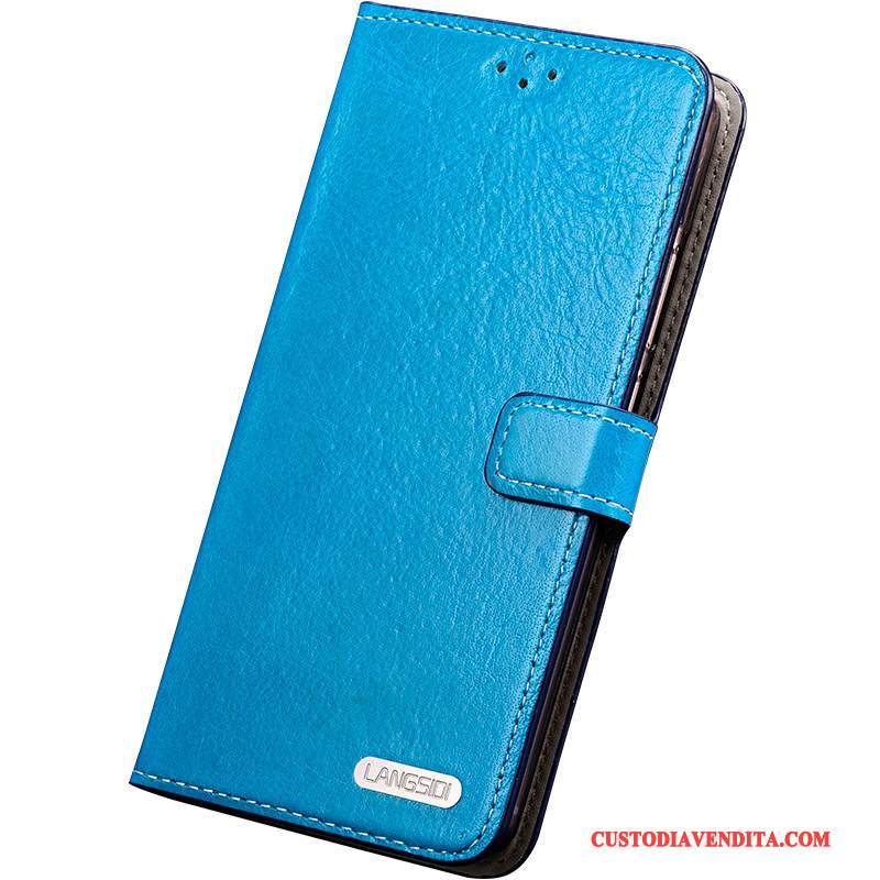 Custodia Sony Xperia Z3+ Folio Blu Anti-caduta, Cover Sony Xperia Z3+ Pelle Semplicitelefono