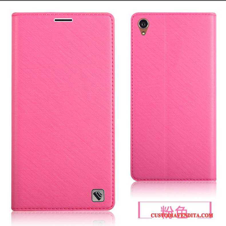 Custodia Sony Xperia Z3+ Pelle Colore Profondo Coperchio Posteriore, Cover Sony Xperia Z3+ Protezione Porpora Tutto Incluso