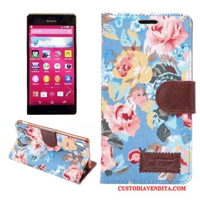 Custodia Sony Xperia Z3+ Pelle Rosatelefono, Cover Sony Xperia Z3+ Protezione