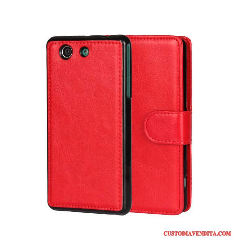 Custodia Sony Xperia Z3 Pelle Rossotelefono, Cover Sony Xperia Z3 Protezione