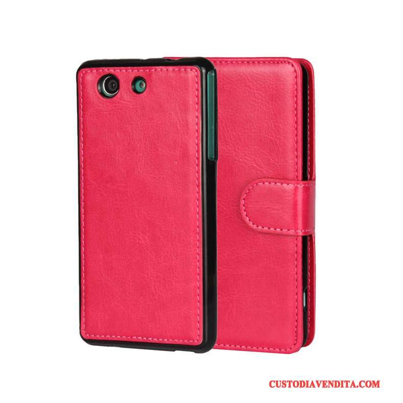 Custodia Sony Xperia Z3 Pelle Rossotelefono, Cover Sony Xperia Z3 Protezione