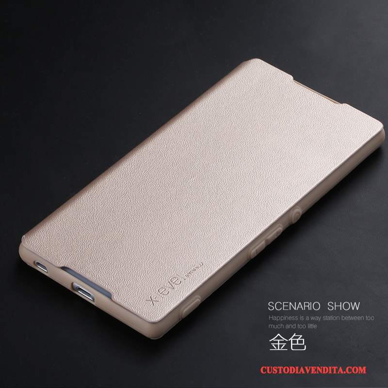 Custodia Sony Xperia Z3+ Pelle Telefono Bianco, Cover Sony Xperia Z3+ Folio Sottile Semplici