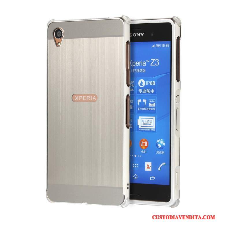 Custodia Sony Xperia Z3+ Protezione Anti-caduta Colore Profondo, Cover Sony Xperia Z3+ Coperchio Posteriore Grigio