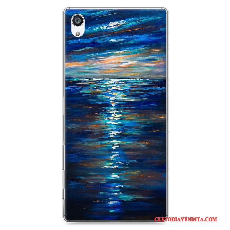 Custodia Sony Xperia Z5 Cartone Animato Difficile Blu, Cover Sony Xperia Z5 Protezione Telefono