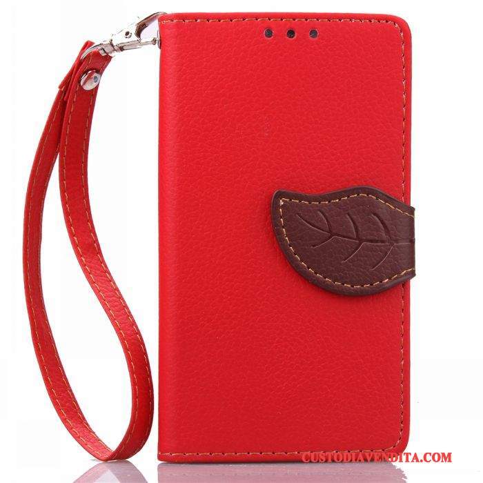 Custodia Sony Xperia Z5 Compact Pelle Carta Rosso, Cover Sony Xperia Z5 Compact Protezione Supporto