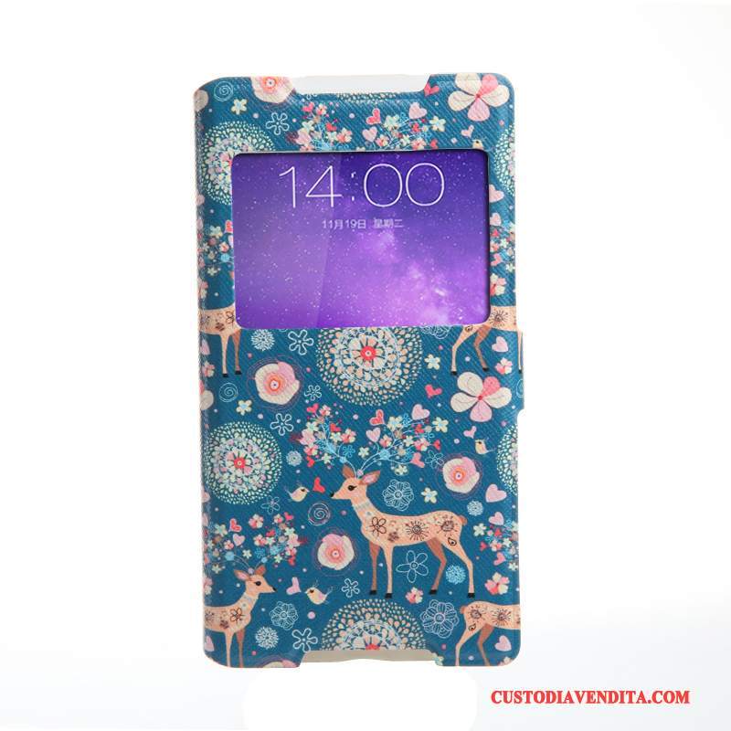 Custodia Sony Xperia Z5 Compact Protezione Blutelefono, Cover Sony Xperia Z5 Compact Colore Finestra Aperta Morbido