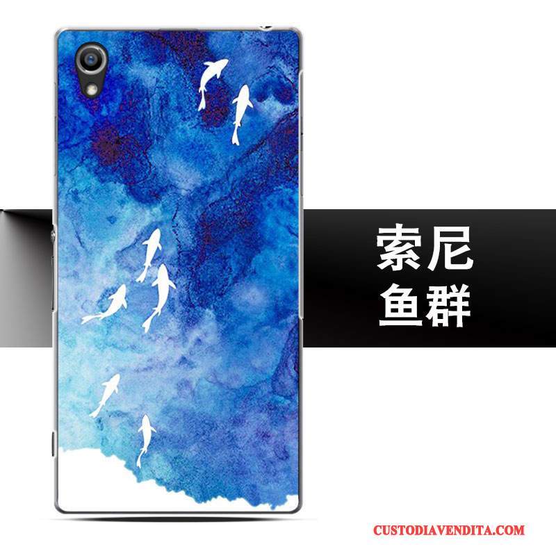 Custodia Sony Xperia Z5 Creativo Telefono Macchiati, Cover Sony Xperia Z5 Blu Anti-caduta